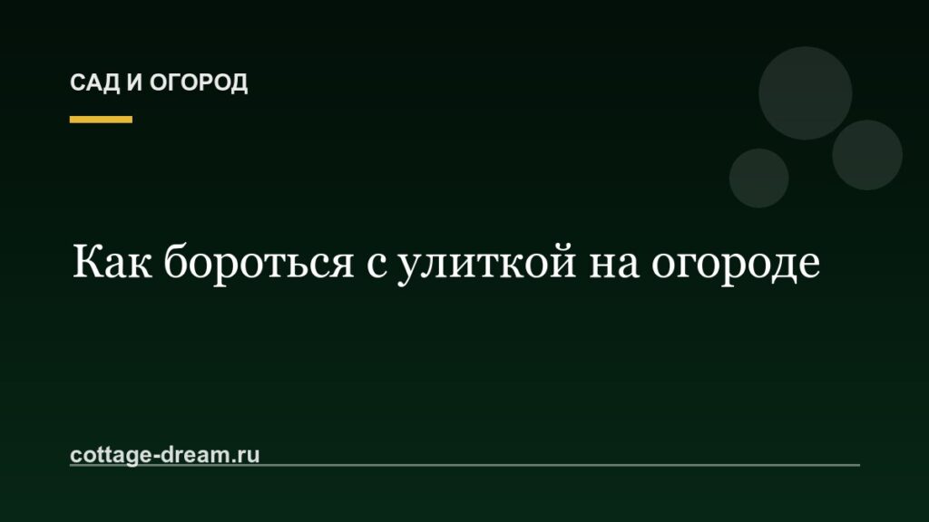 Как бороться с улиткой на огороде: эффективные методы борьбы