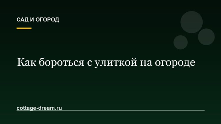 Как бороться с улиткой на огороде: эффективные методы борьбы