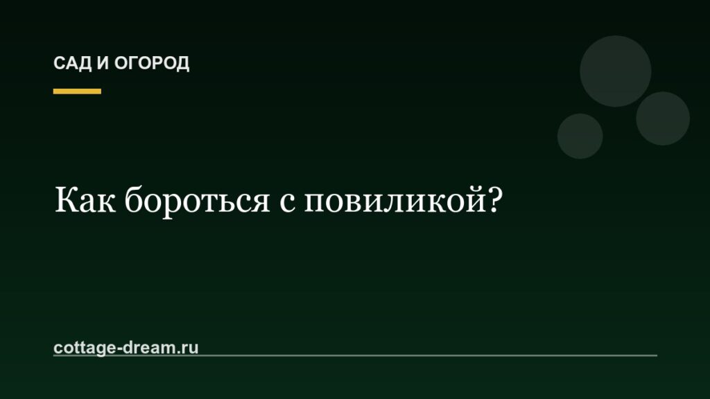 Как бороться с повиликой?