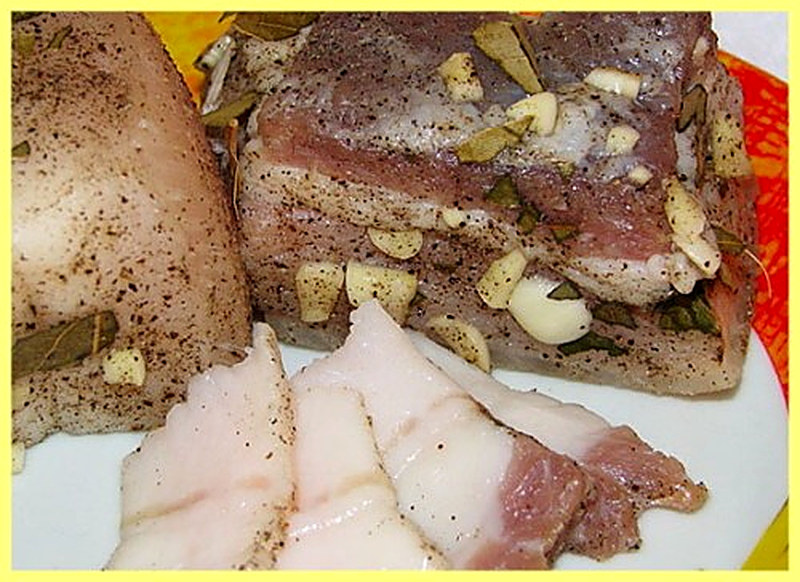 Как засолить копчёное сало