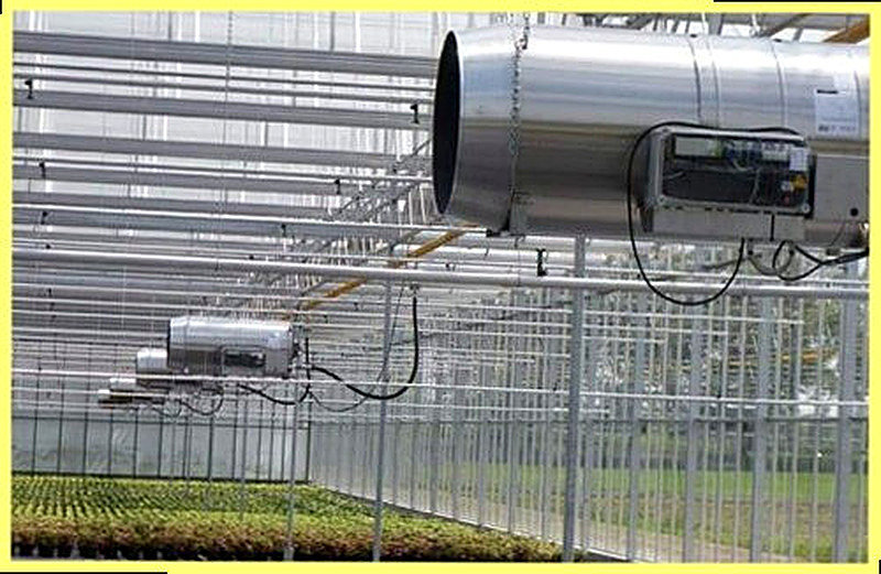 Воздушное отопление теплиц