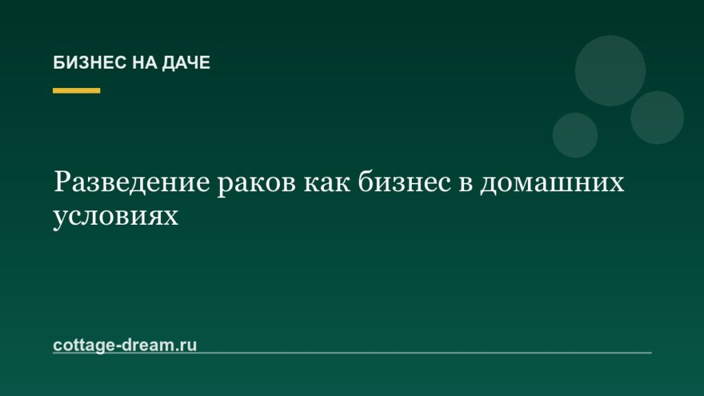 Разведение раков как бизнес в домашних условиях