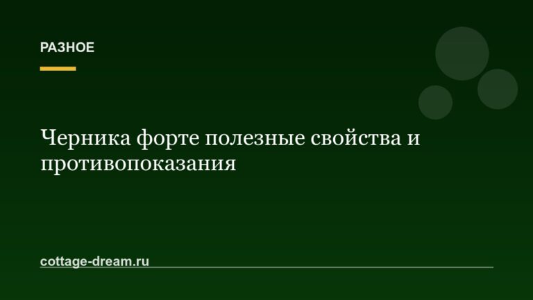 Черника форте полезные свойства и противопоказания