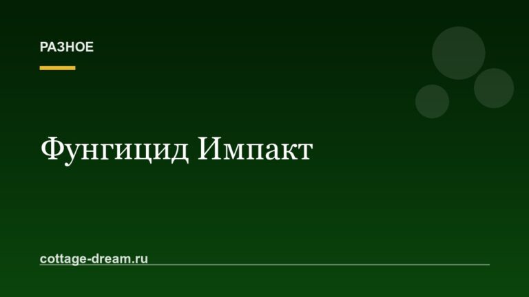 Фунгицид Импакт: комплексный защитно-лечебный продукт