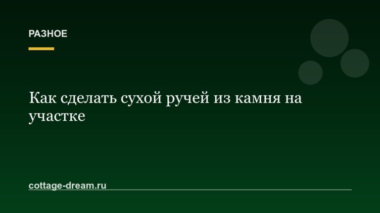 Как сделать сухой ручей из камня на участке: фото и видео