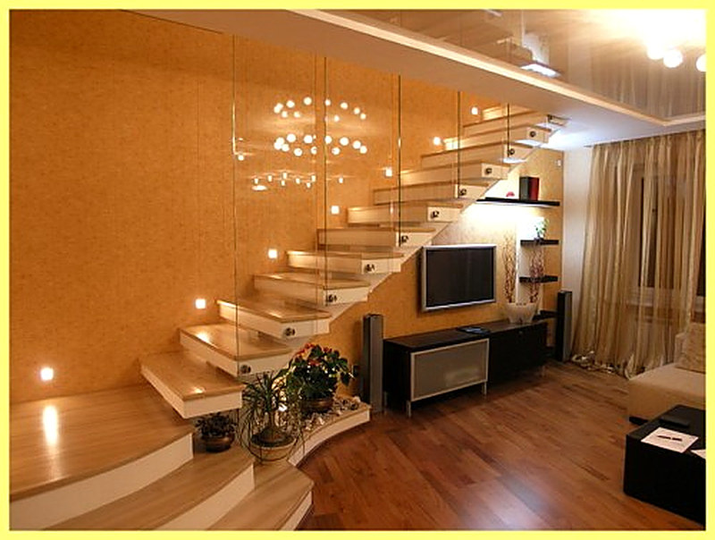 Монтаж лестницы деревянной цена за работу