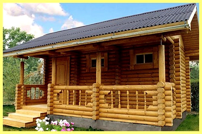 Бани из оцилиндрованного бревна
