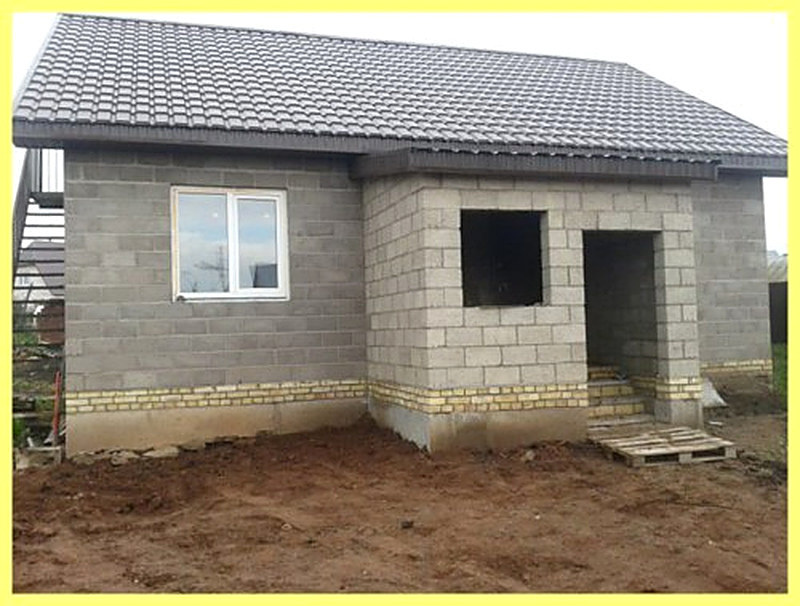 Строительство крыши для бани из керамзитобетона