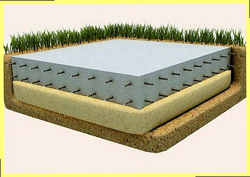 Фундамент монолитная плита для деревянного дома