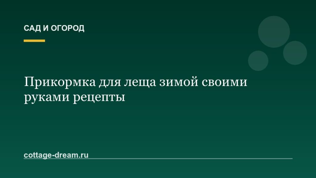 Прикормка для леща зимой своими руками рецепты
