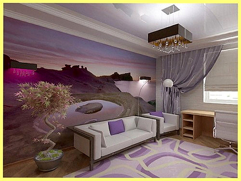 Fotooboi dlja zala v kvartire foto