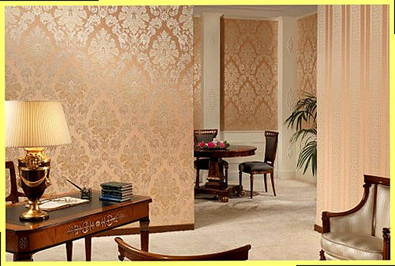 Vinilovye oboi dlja zala foto