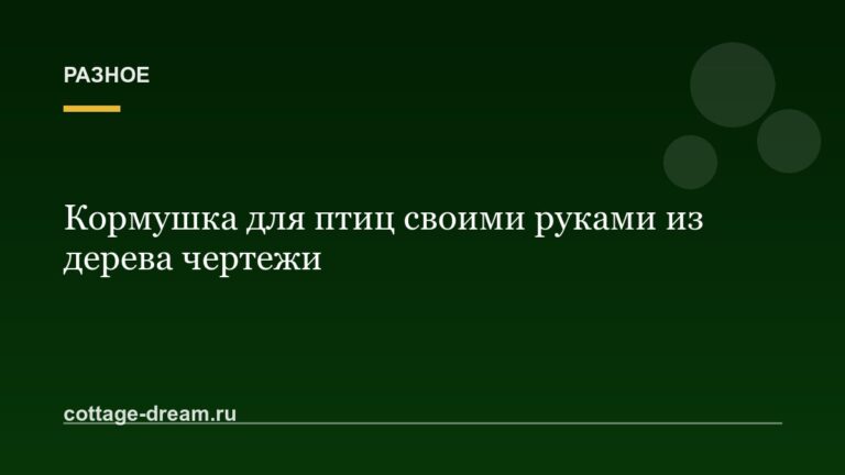 Кормушка для птиц своими руками из дерева чертежи