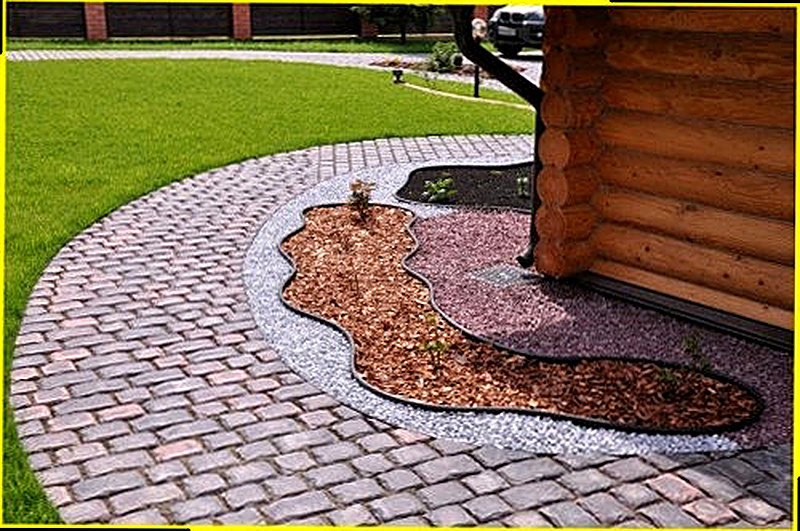 Plastikovyj bordjur dlja grjadok foto