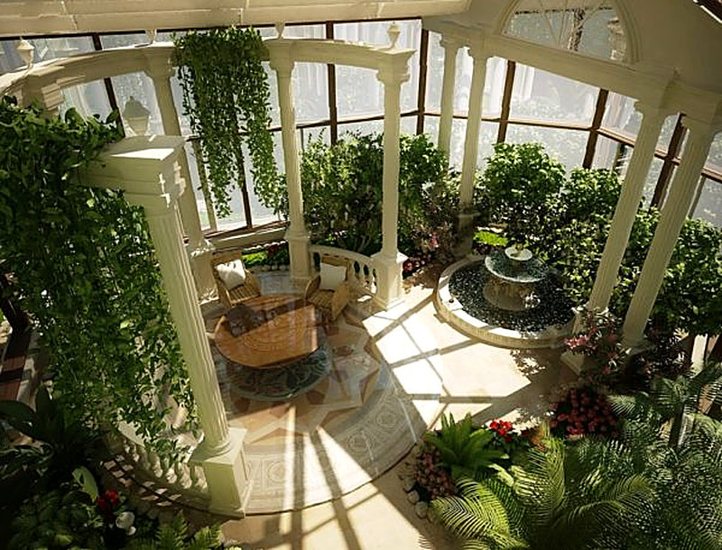 Зимний сад в частном доме фото
