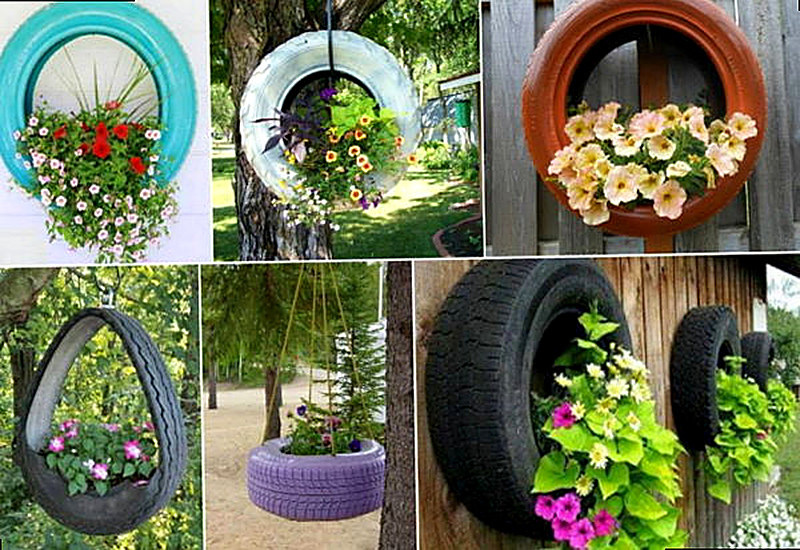 Автомобильные покрышки для сада