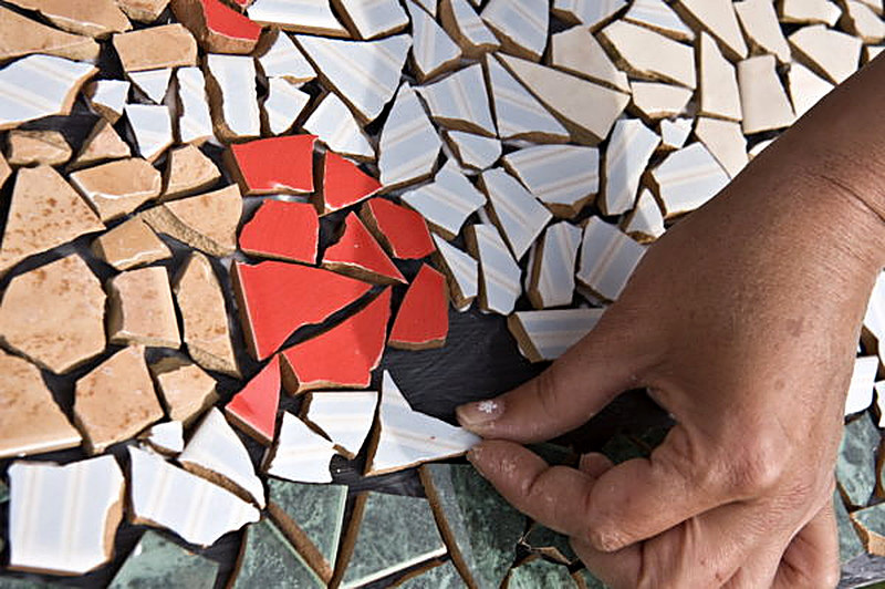 Глазурованые дорожки на даче