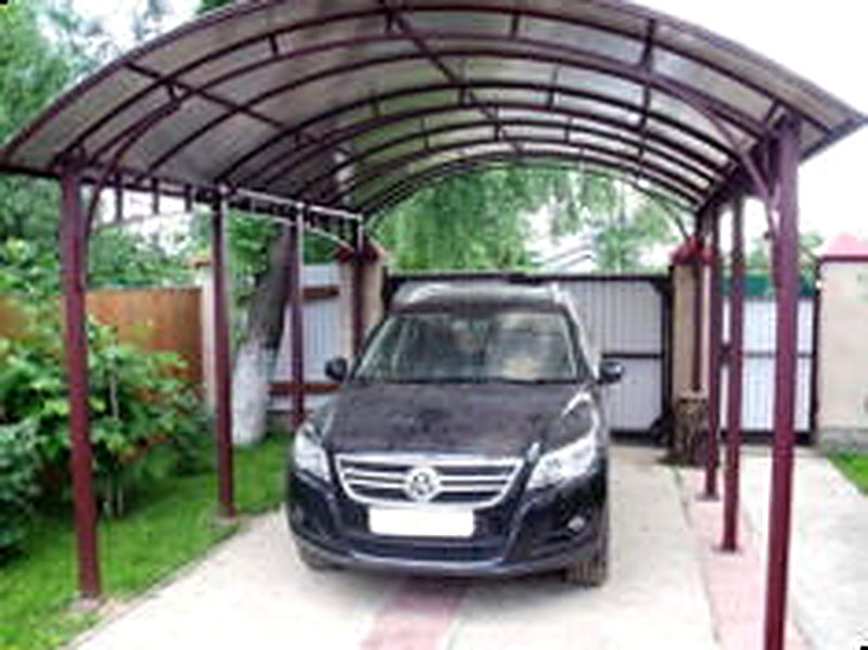 Навесы для машины из поликарбоната фото и цены