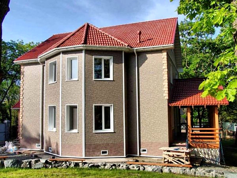 Отделка фасада облицовочными панелями