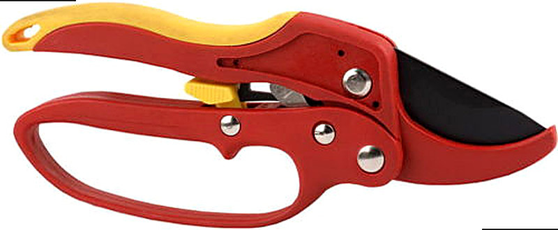 Трещоточный или храповый секатор