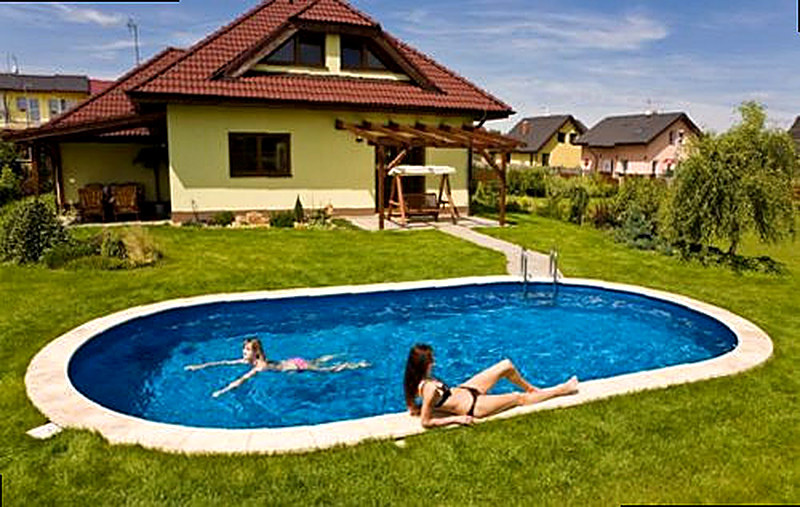 Монтируем бассейн с заглублением в землю