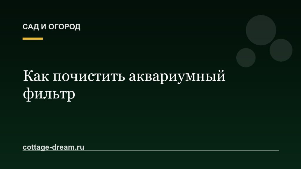 Как почистить аквариумный фильтр