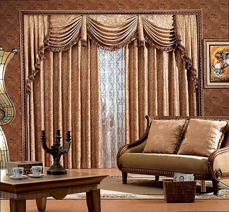 Классические шторы для гостиной