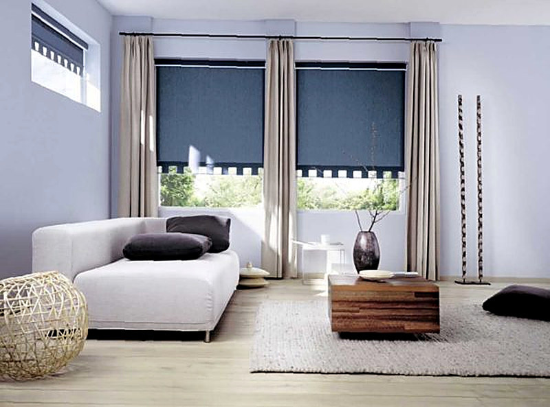 Рулонные шторы для гостиной