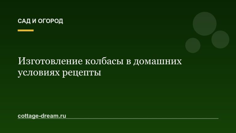 Изготовление колбасы в домашних условиях рецепты