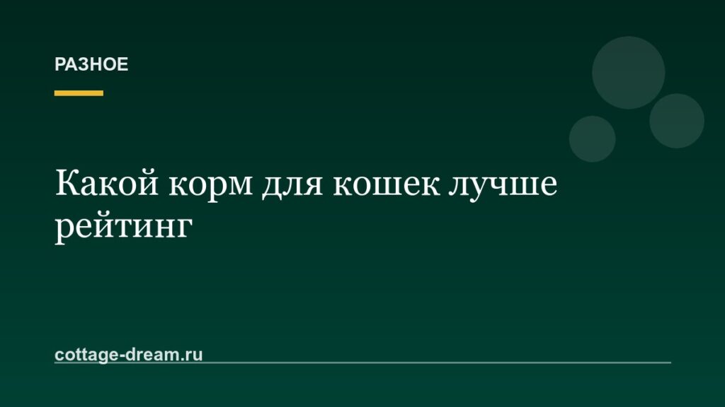 Какой корм для кошек лучше рейтинг