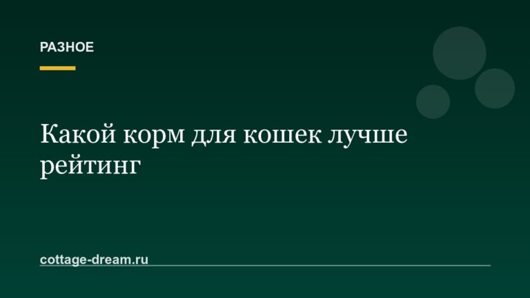 Какой корм для кошек лучше рейтинг