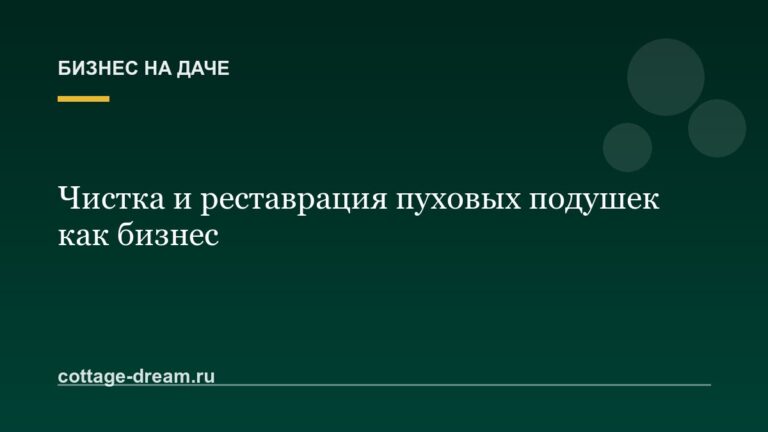 Чистка и реставрация пуховых подушек как бизнес