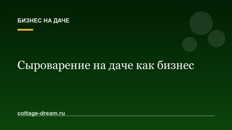 Сыроварение на даче как бизнес: с чего начать