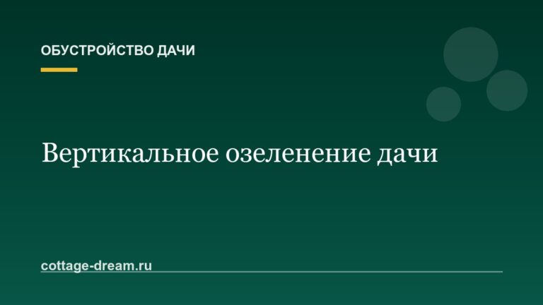 Вертикальное озеленение на даче: опоры, растения, уход