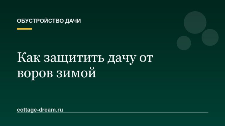 Как защитить дачу от воров зимой: дверь, окна, сигнализация и камеры