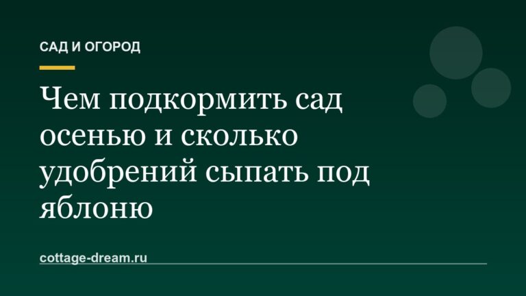 Чем подкормить сад осенью и сколько удобрений сыпать под яблоню